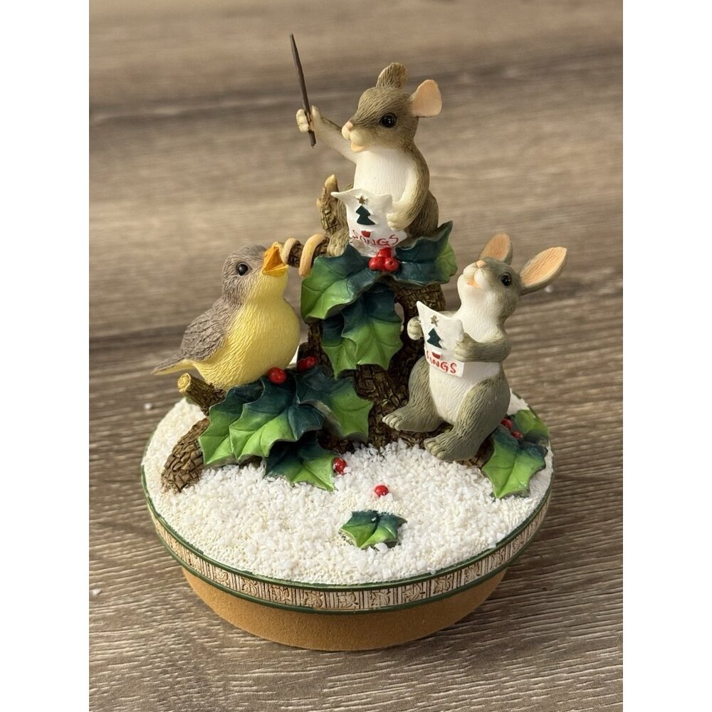 Charming Tails Fitz & Floyd Everybody Sing Conductor Mouse Candle Topper MM23